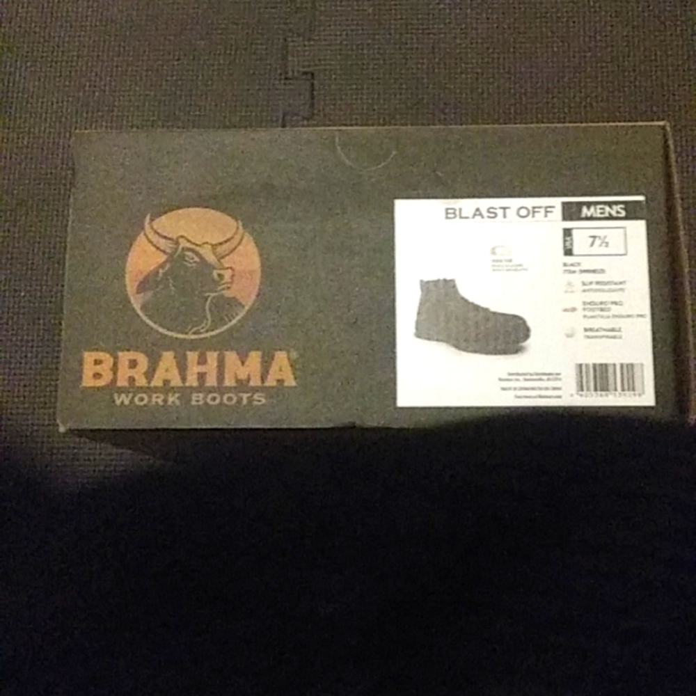 Brahma Blast Off Steel Toe Work Shoes Slip Resistant Mens Sz 7.5 Black Enduropro